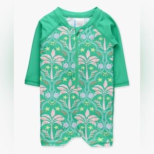 2T NWT RuggedButts Coconut Cabana Boys Long Sleeve One Piece Rash Guard Swimsuit